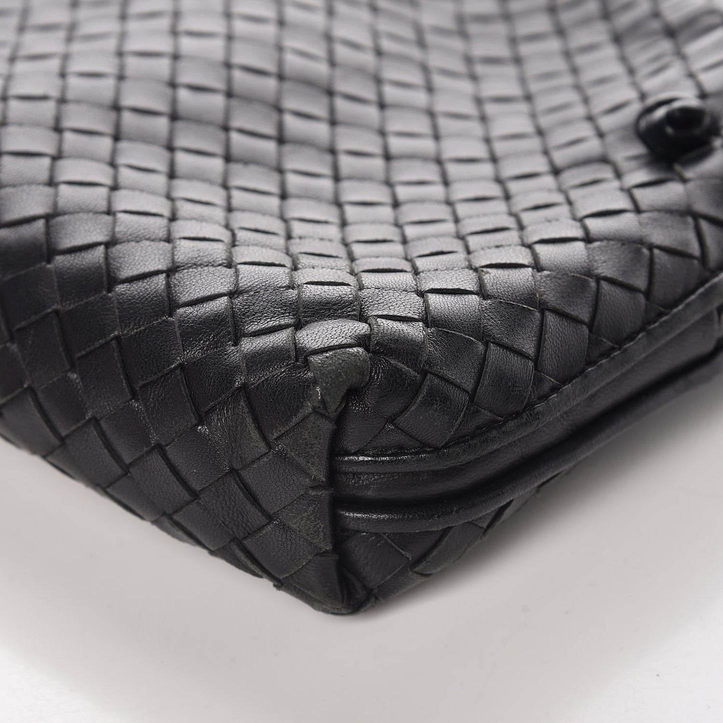 Nappa Intrecciato Pillow Crossbody Messenger Black