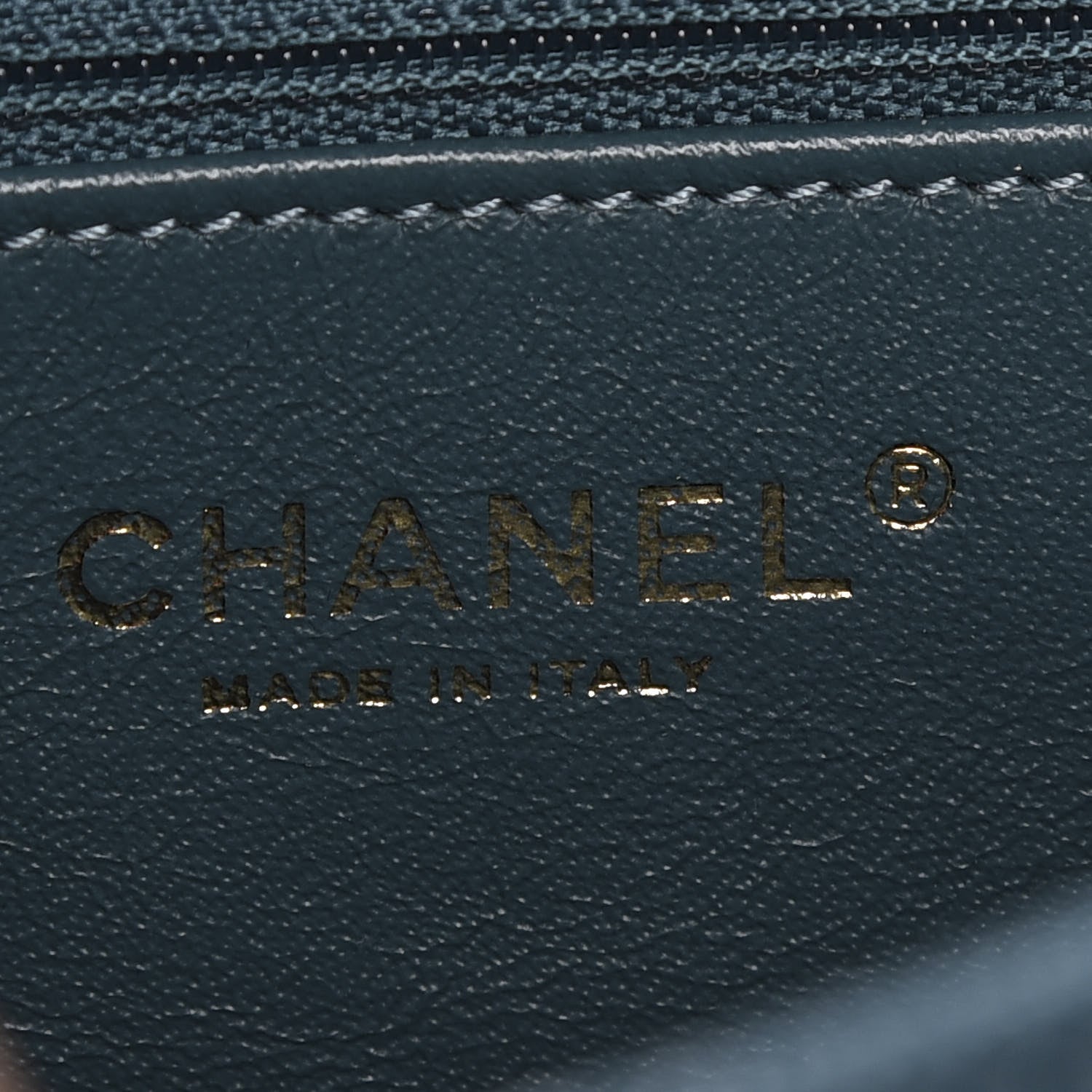 Chanel Caviar Lizard Quilted Small Coco Handle Flap Blue 8 of 11