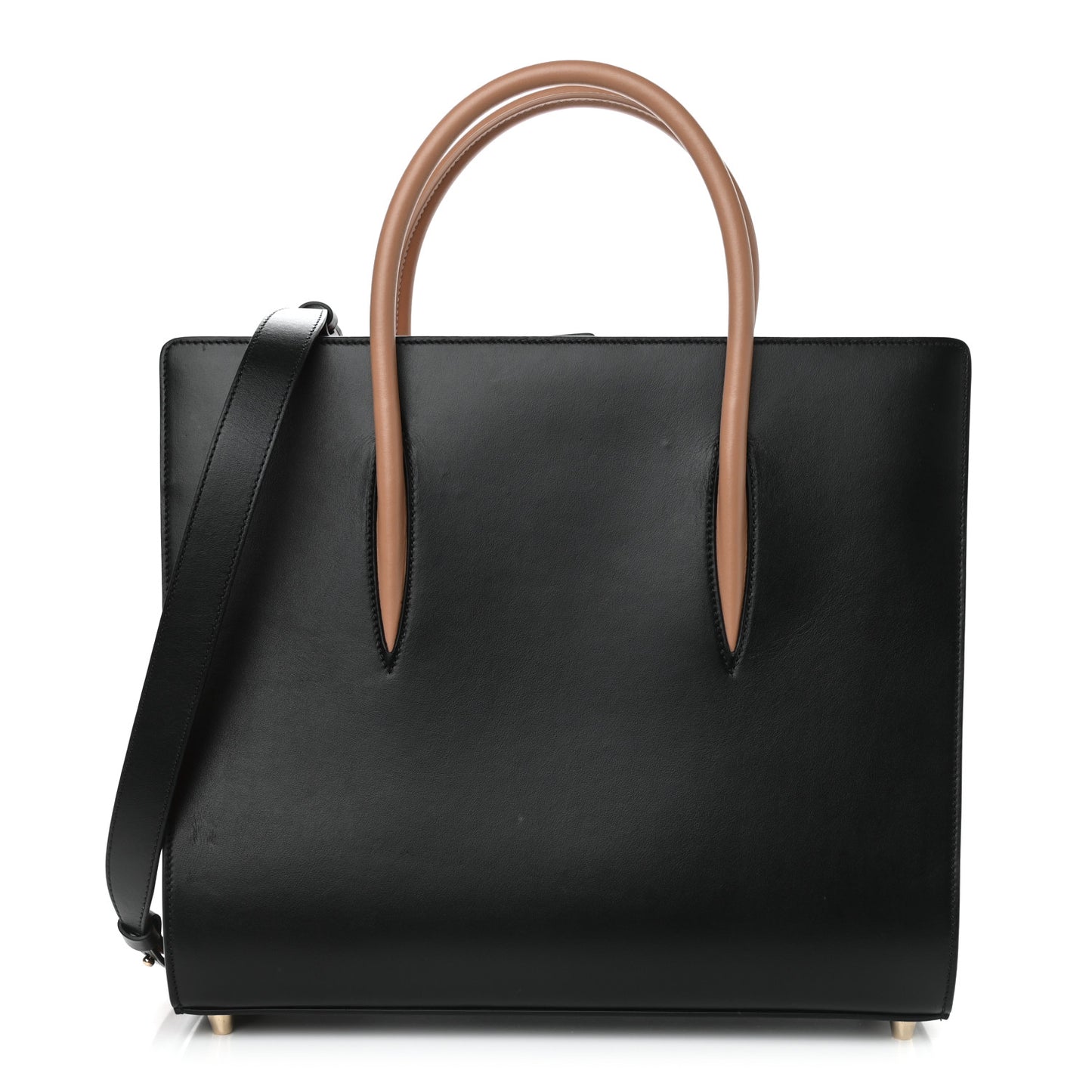 Calfskin Patent Leopard Spiked Large Paloma Black