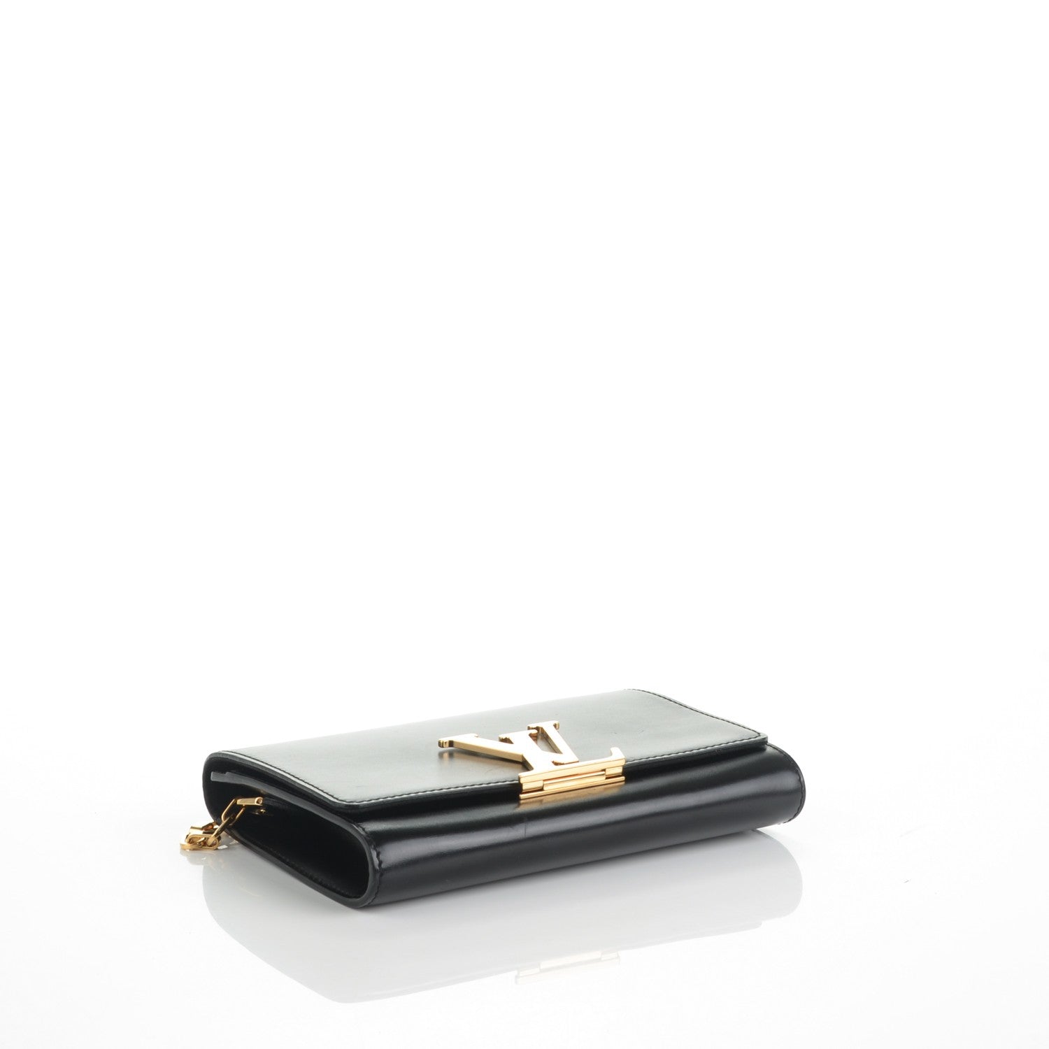 Louis Vuitton Calfskin Chain Louise GM Black 4 of 9