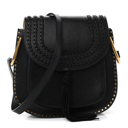Chloe Calfskin Braided Small Hudson Shoulder Bag Black 1 of 9