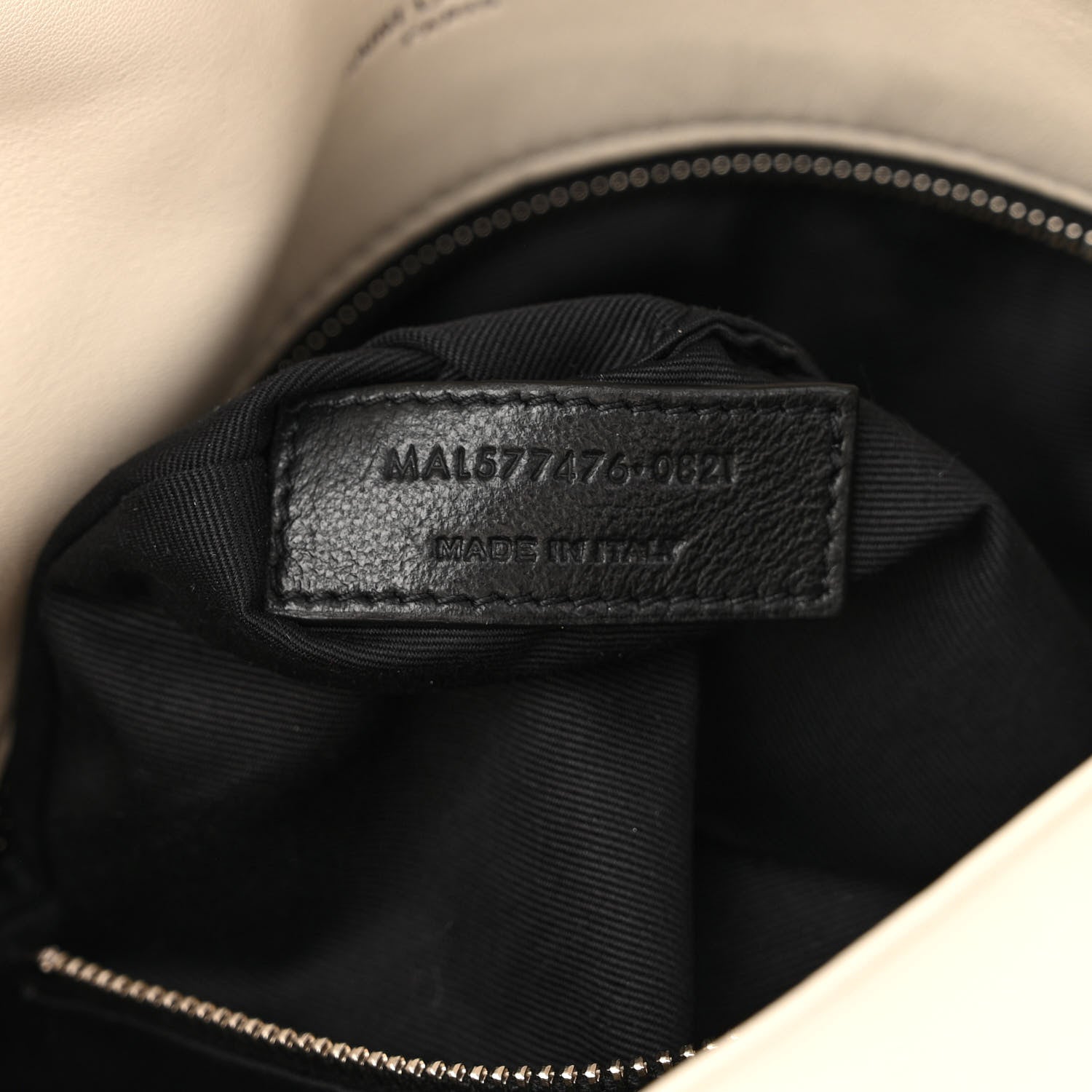 Saint Laurent Lambskin Quilted Small Loulou Puffer Monogram Chain Satchel Blanc Vintage 6 of 9