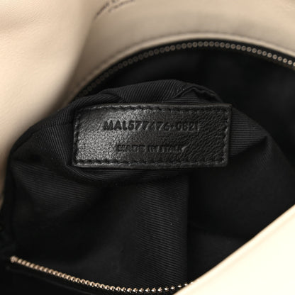 Saint Laurent Lambskin Quilted Small Loulou Puffer Monogram Chain Satchel Blanc Vintage 6 of 9
