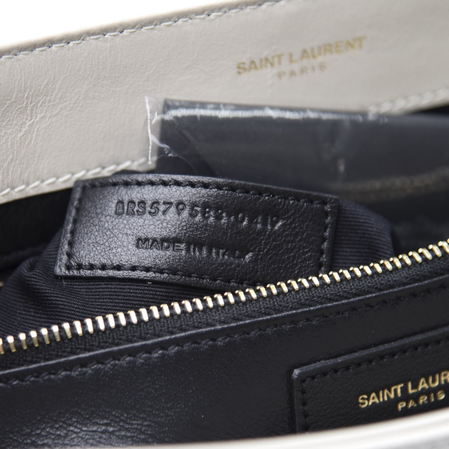 Saint Laurent Calfskin Quilted Y Joan Satchel White 6 of 11