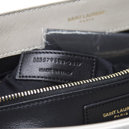 Saint Laurent Calfskin Quilted Y Joan Satchel White 6 of 11
