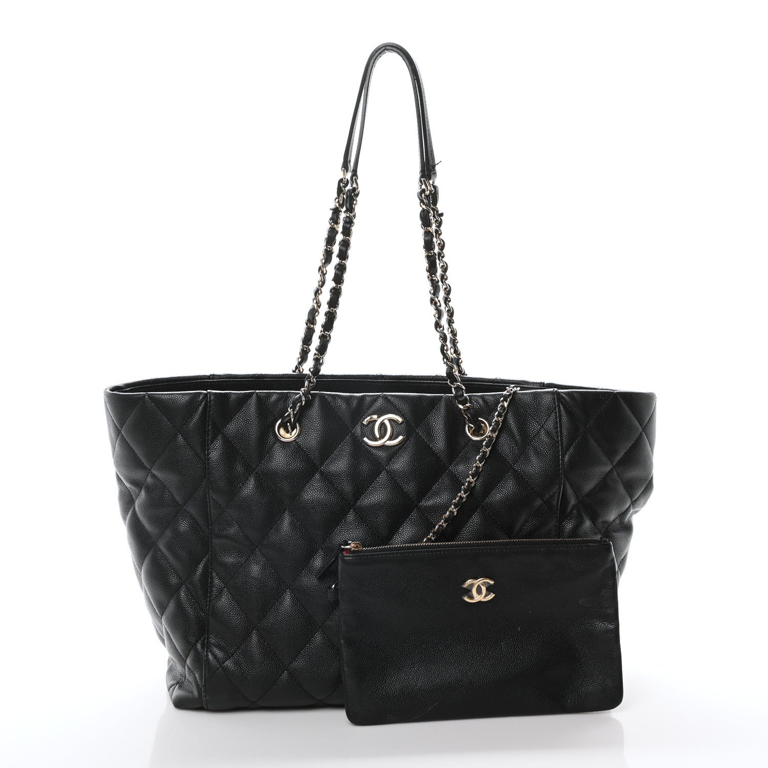 Chanel Caviar Quilted Large Shopping Tote Black 3 of 12