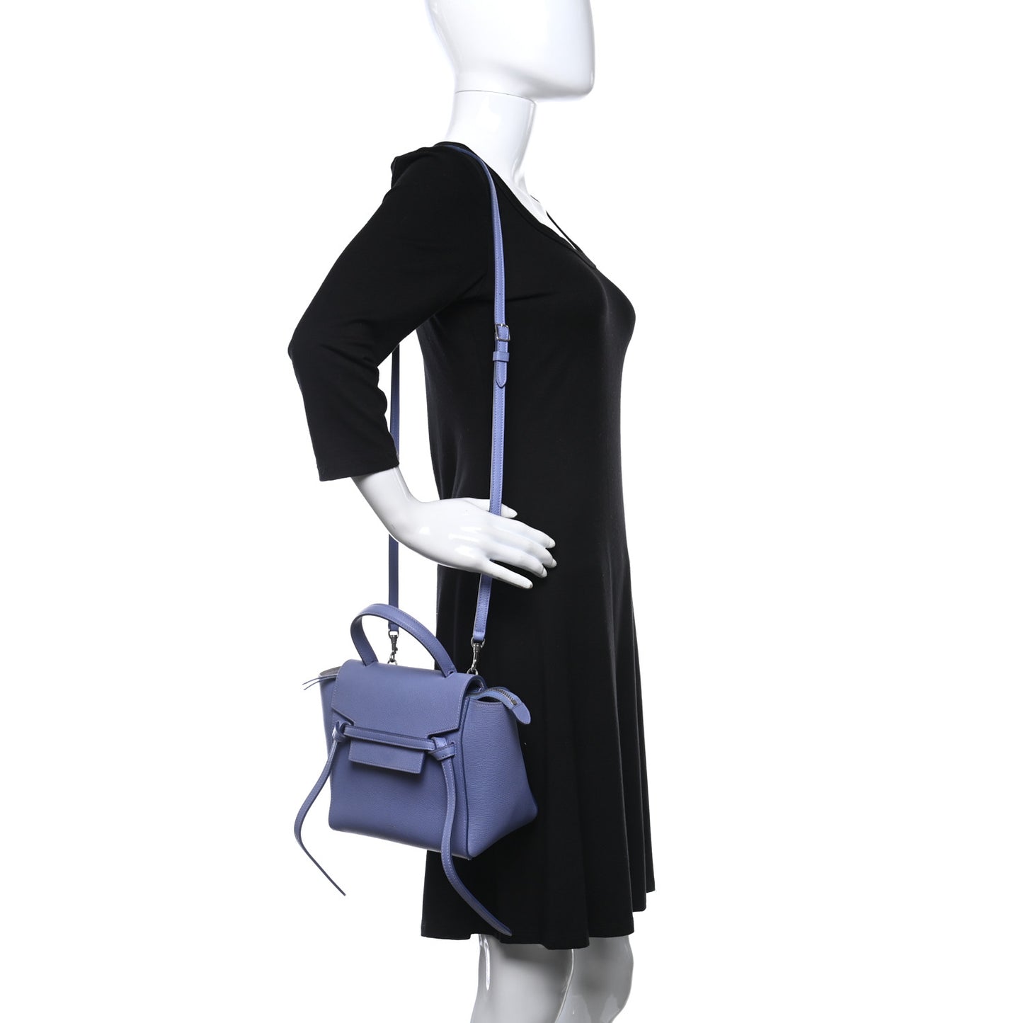 Grained Calfskin Nano Belt Bag Amethyst