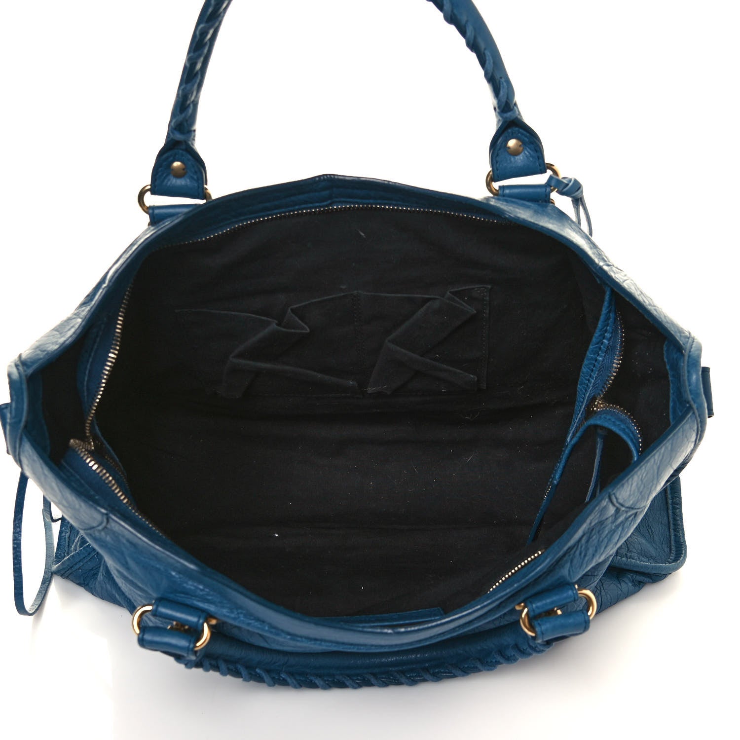 Balenciaga Agneau Arena Gold Hardware Metallic Edge City Bleu Abysse 5 of 13