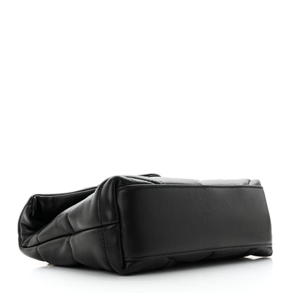 Saint Laurent Lambskin Quilted Toy Loulou Puffer Monogram Chain Satchel Black 4 of 11