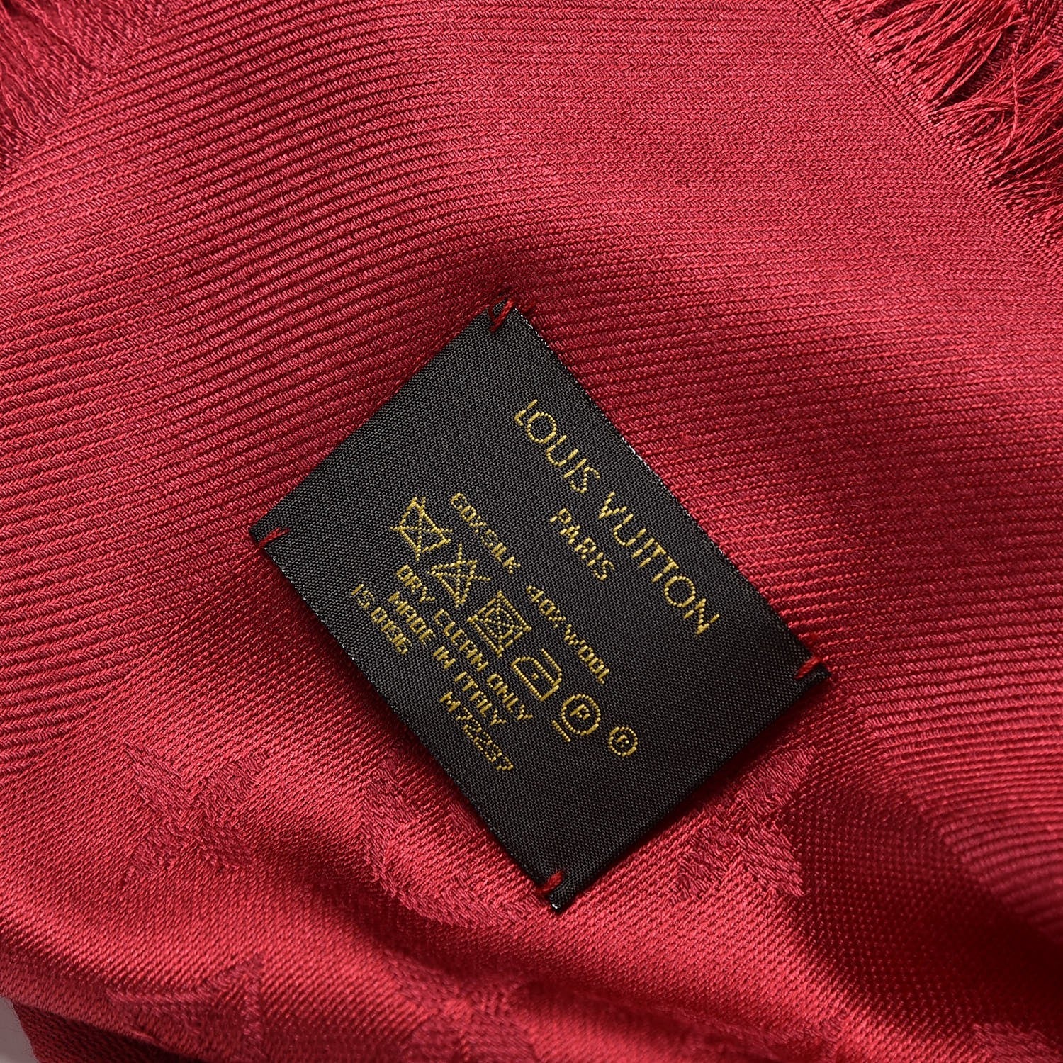 Louis Vuitton Silk Wool Monogram Shawl Pomme D'Amour 4 of 4