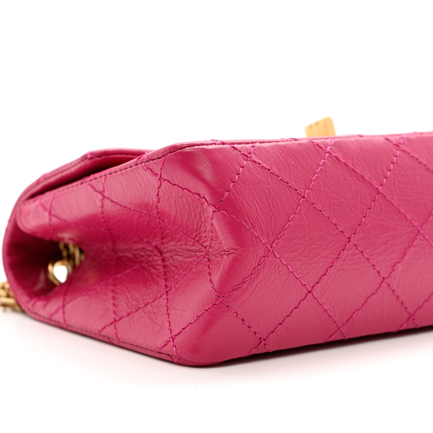 Chanel Aged Calfskin Quilted 2.55 Reissue Mini Flap Fuchsia 8 of 9