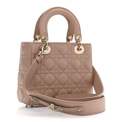 Christian Dior Lambskin Cannage Small My ABCDior Lady Dior Taupe 3 of 10