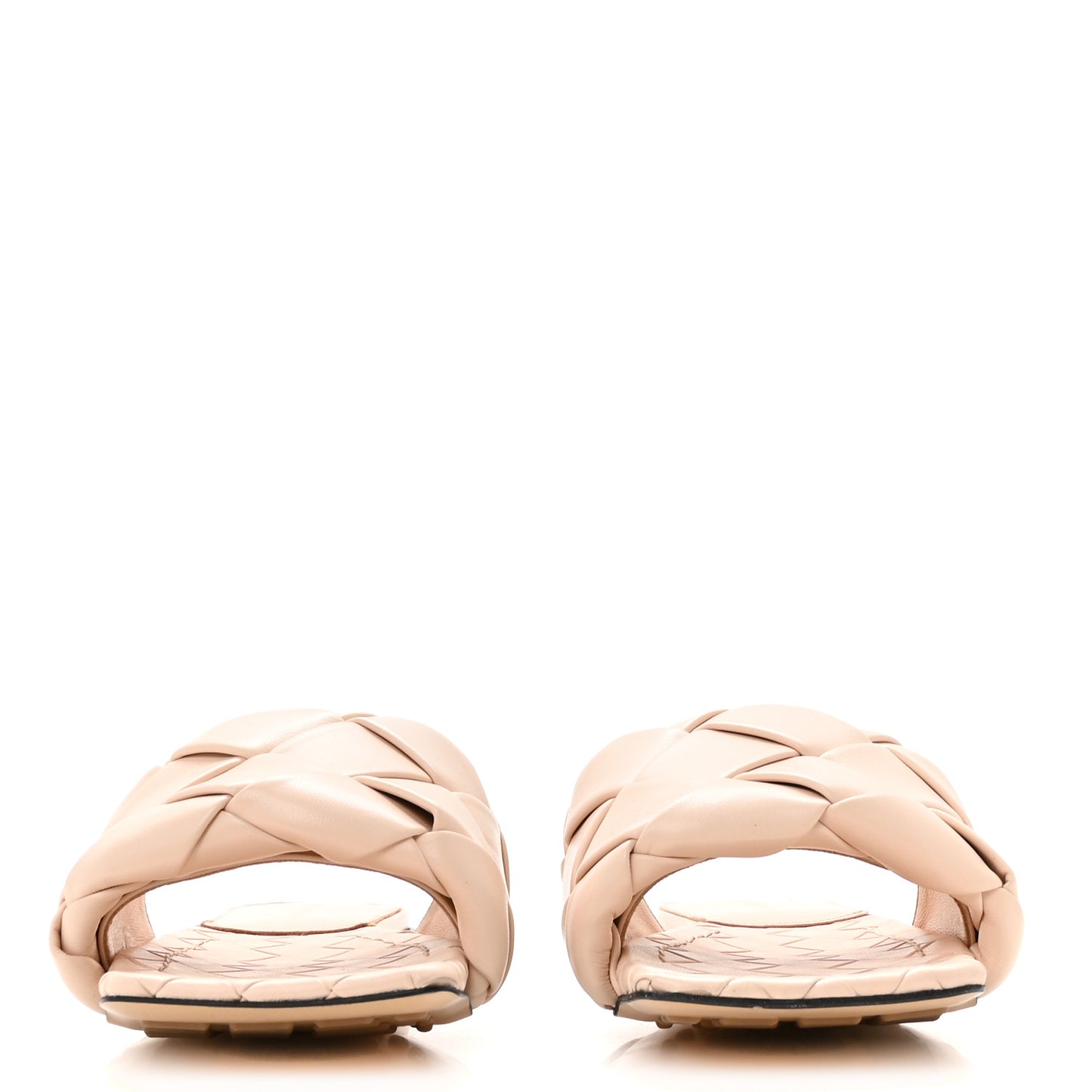 Nappa Maxi Intrecciato Lido Flat Sandals 38.5 Bandage
