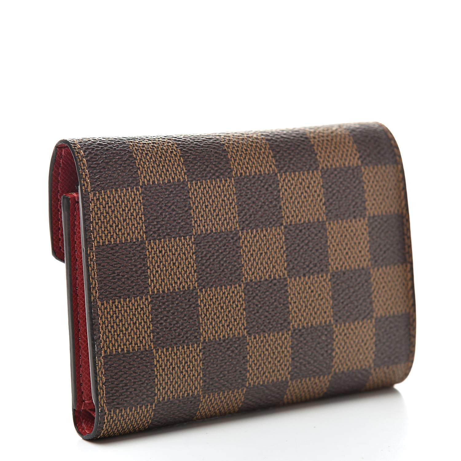 Louis Vuitton Damier Ebene Victorine Wallet Red 3 of 9
