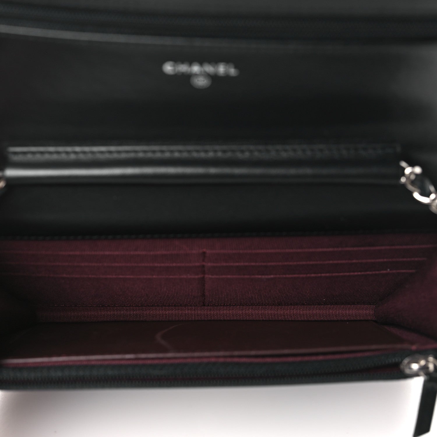 Chanel Lambskin Quilted Wallet On Chain WOC Black 5 of 12