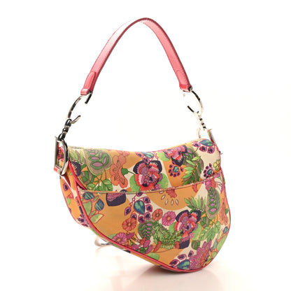 Christian Dior Canvas Floral Hawaii Glamour Saddle Bag Multicolor 3 of 11