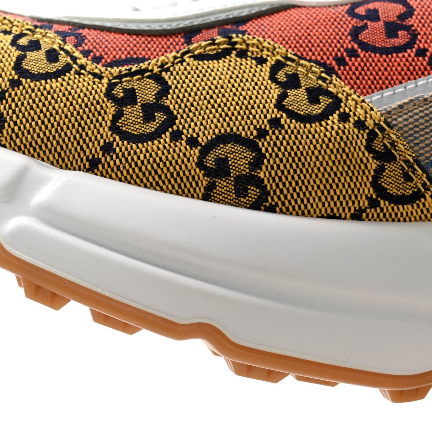 Monogram Multicolor Mens Rhyton Sneakers 8.5 Yellow Blue Great White Tabasco