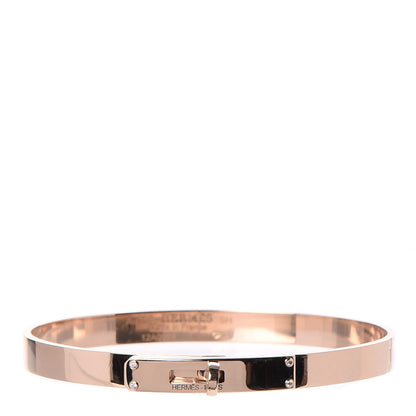 Hermes 18K Rose Gold Diamond PM Kelly Bracelet SH 1 of 4