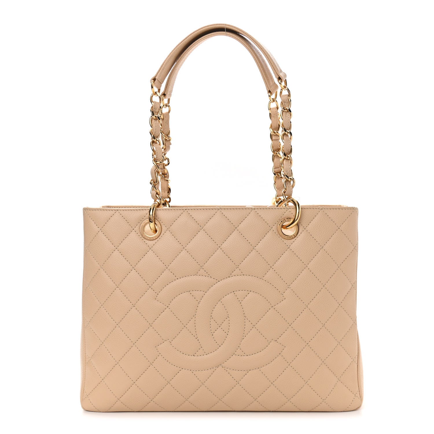 Chanel Caviar Quilted Grand Shopping Tote GST Beige Clair 1 of 11