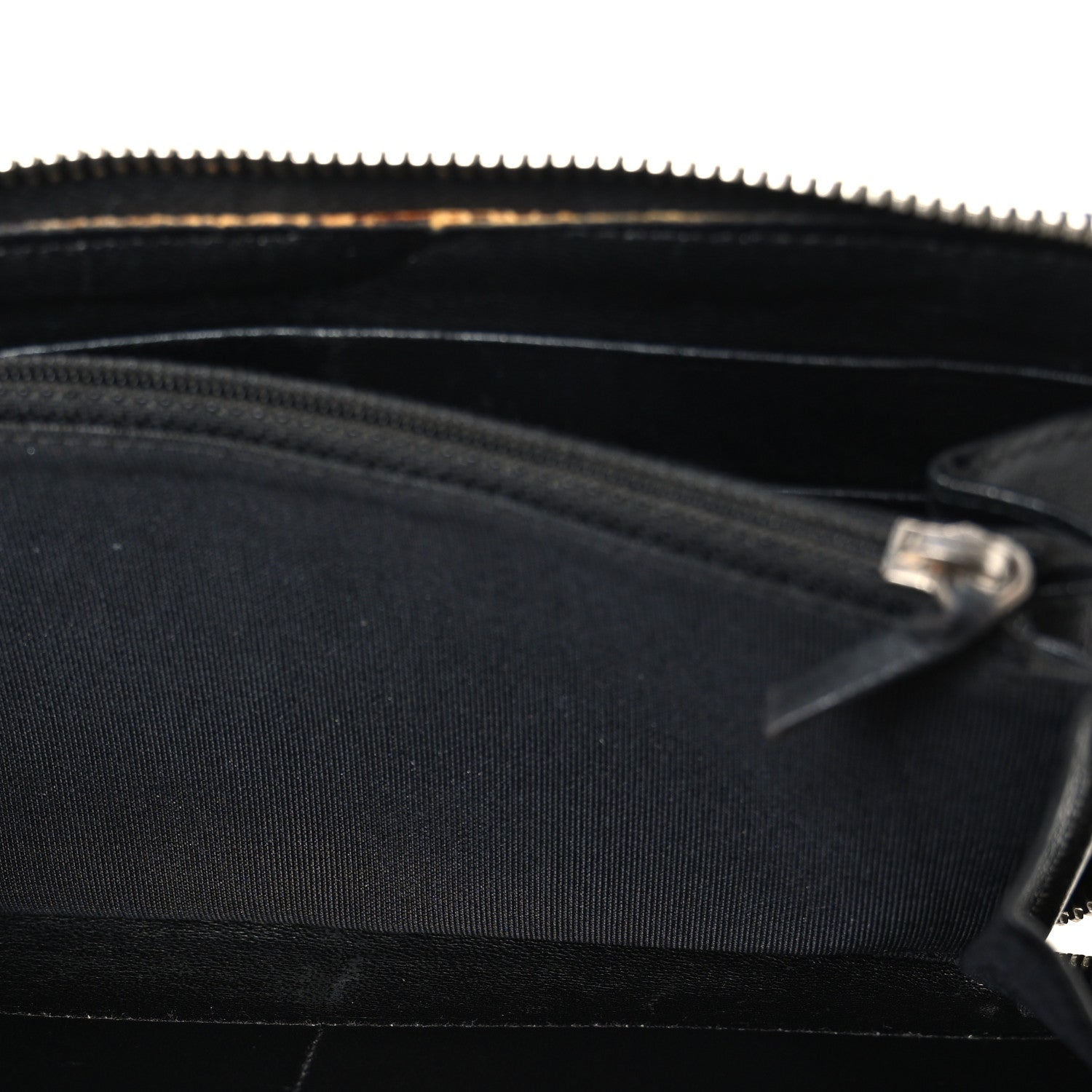Chanel Lambskin Quilted Large Gusset Zip Around Wallet Black 5 of 10