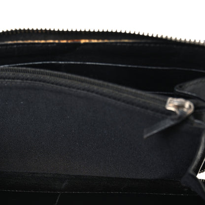 Chanel Lambskin Quilted Large Gusset Zip Around Wallet Black 5 of 10