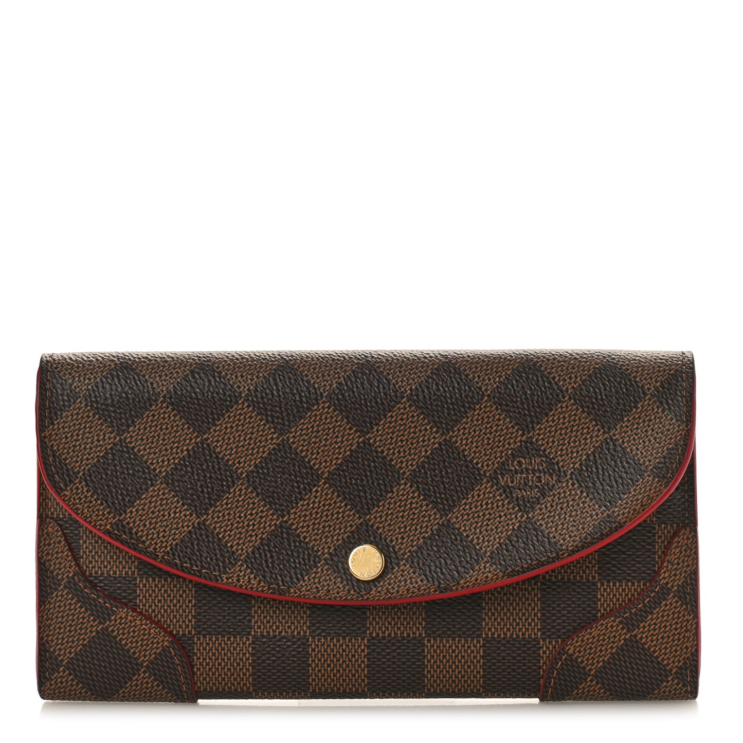 Damier Ebene Caissa Wallet Cherry