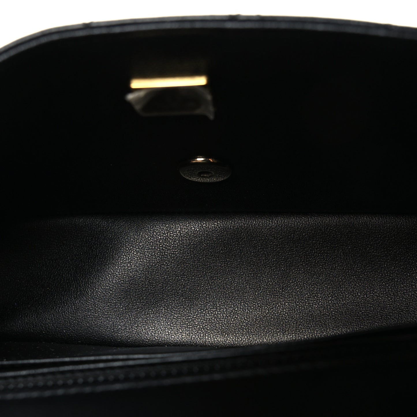 Lambskin Quilted Mini Rectangular Flap Black