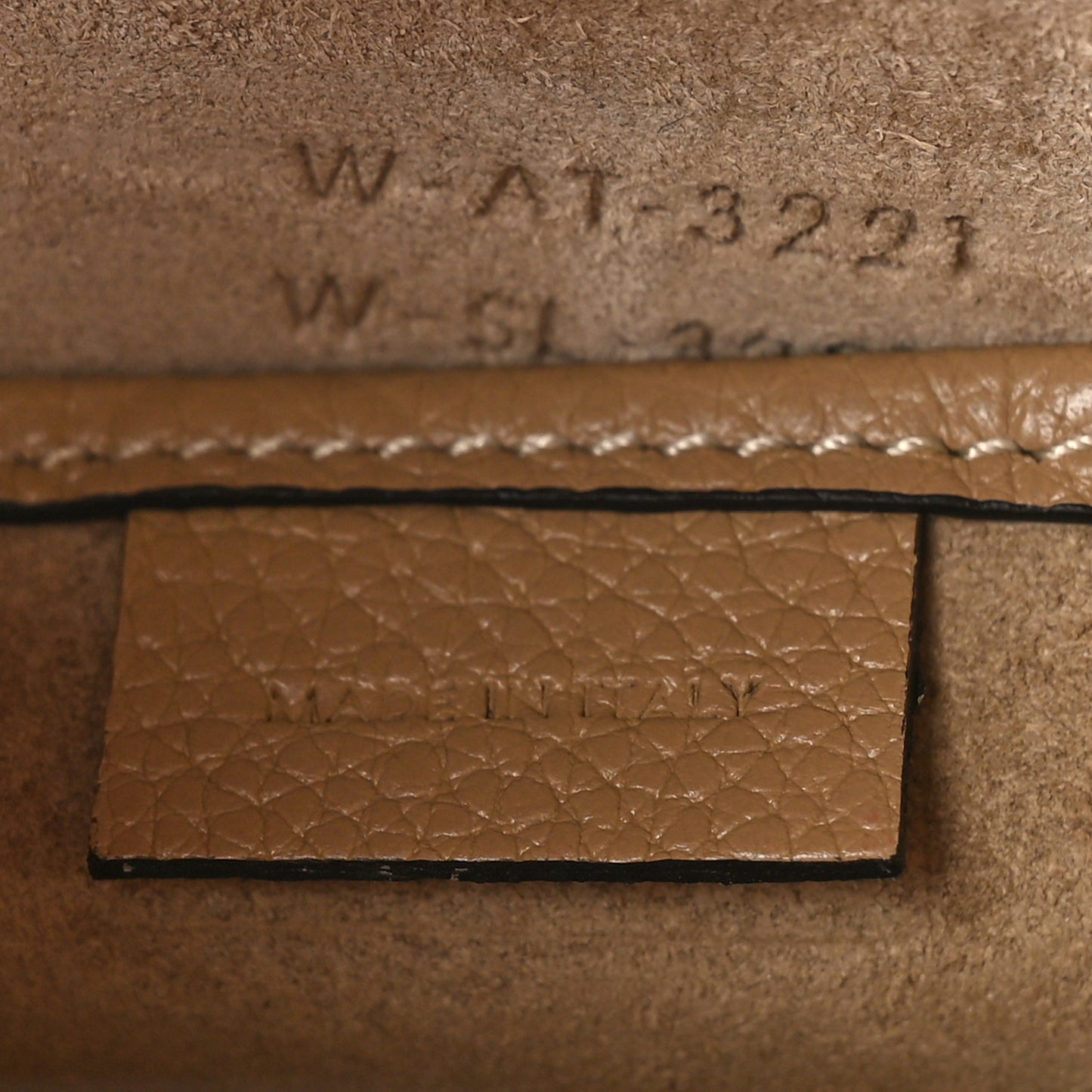 Drummed Calfskin Nano Luggage Dune