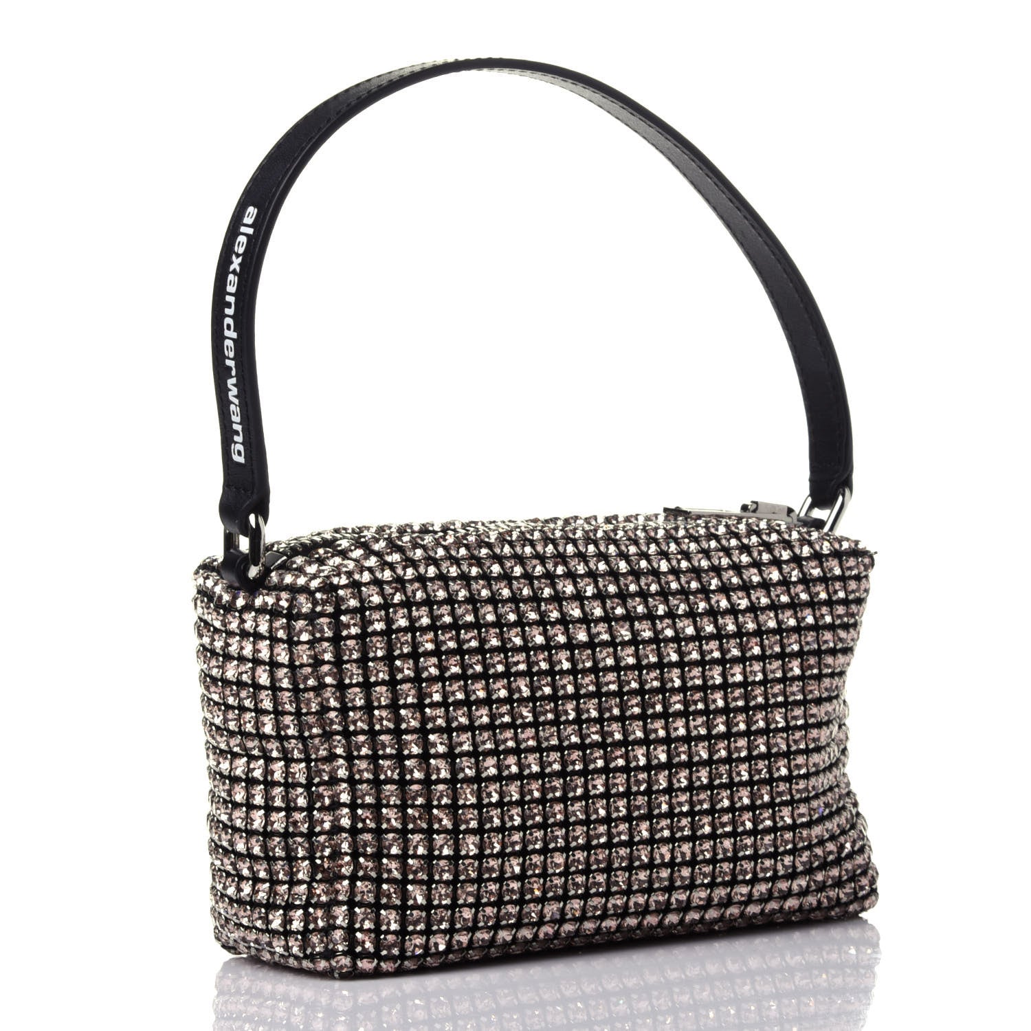 Alexander Wang Mesh Crystal Rhinestone Mini Heiress Pouch Pink 2 of 4