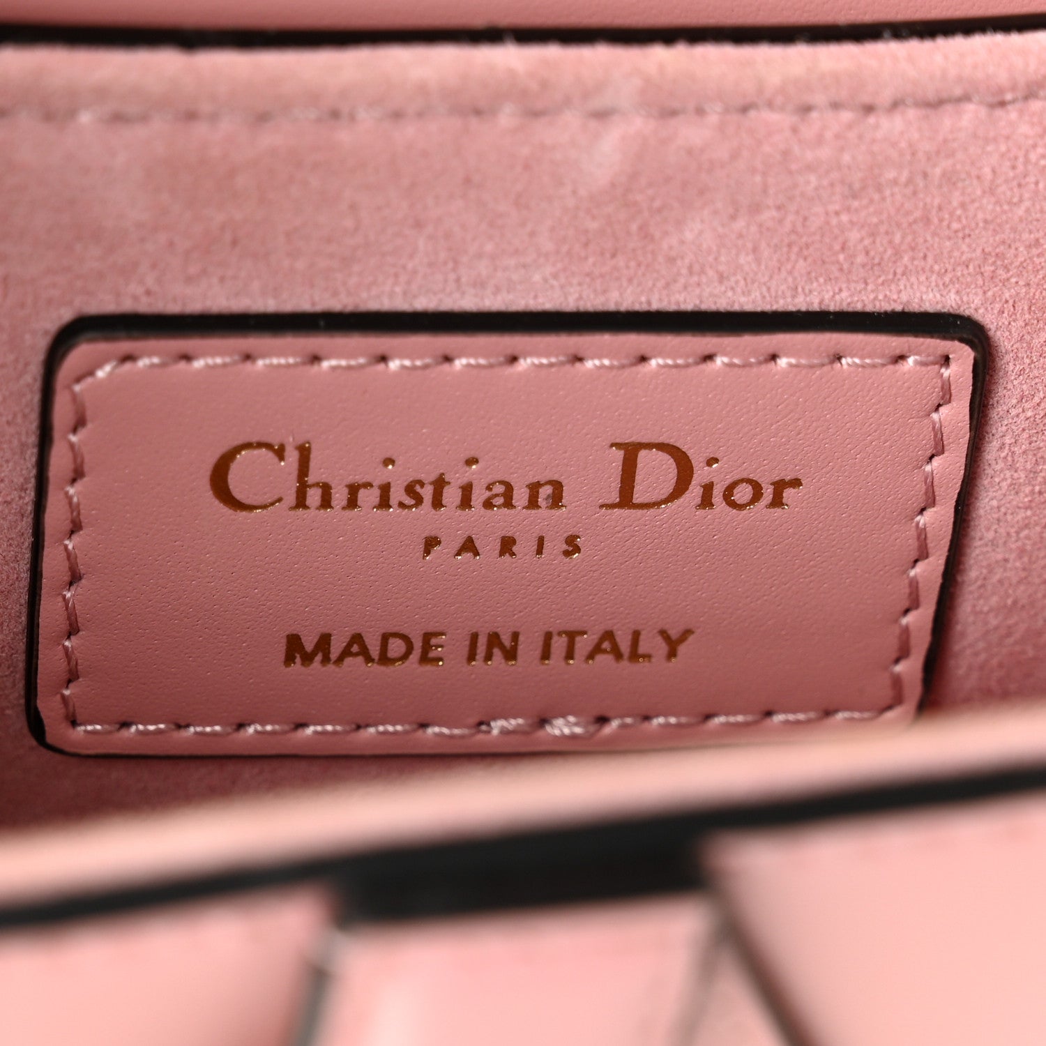 Christian Dior Smooth Calfskin Mini Saddle Bag Antique Pink 6 of 10