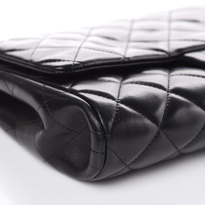 Chanel Lambskin Quilted Clutch With Chain Flap Black 9 of 16