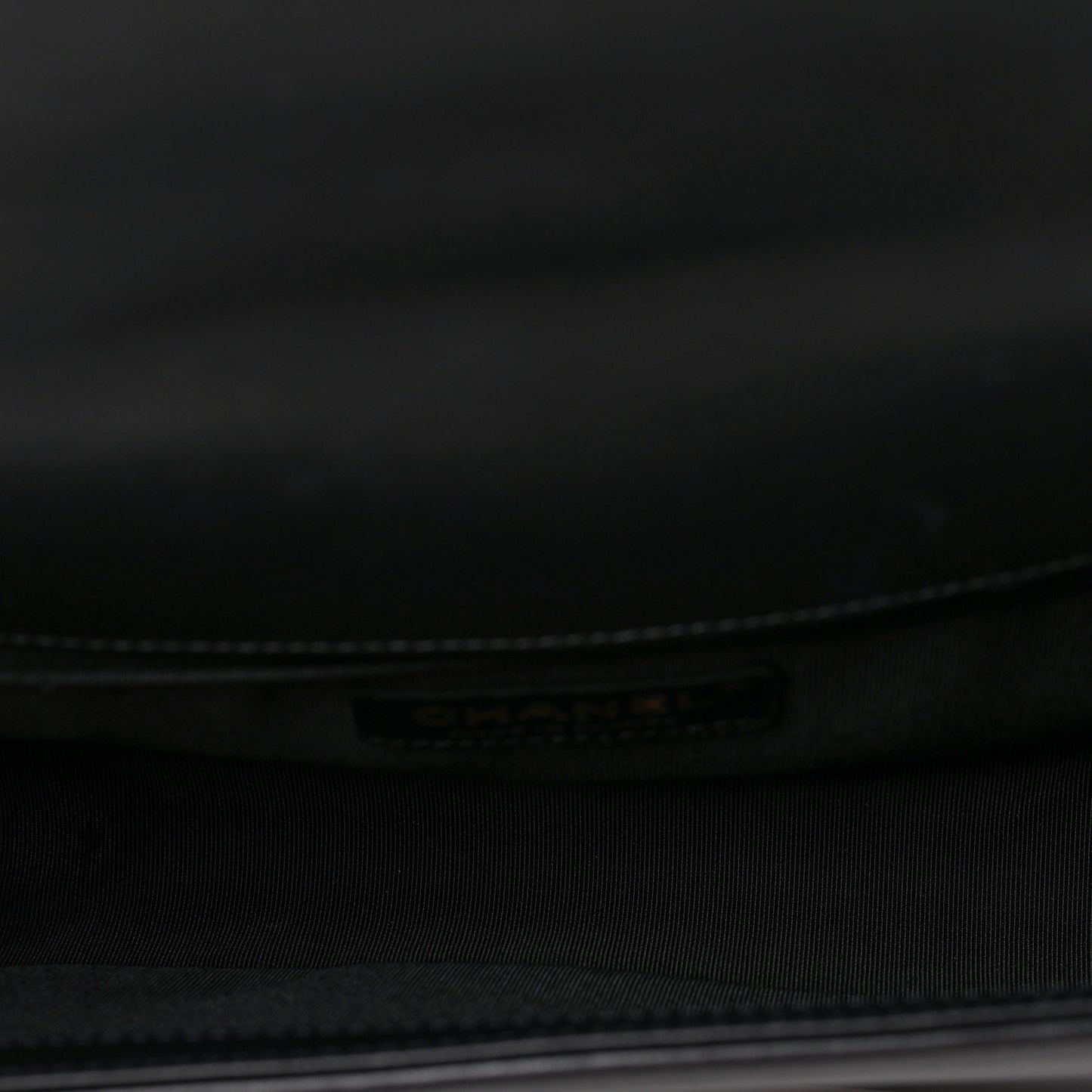 Calfskin Chevron Quilted Medium Boy Flap Black