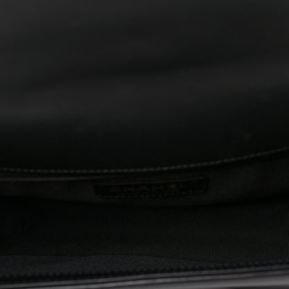 Chanel Calfskin Chevron Quilted Medium Boy Flap Black 5 of 8