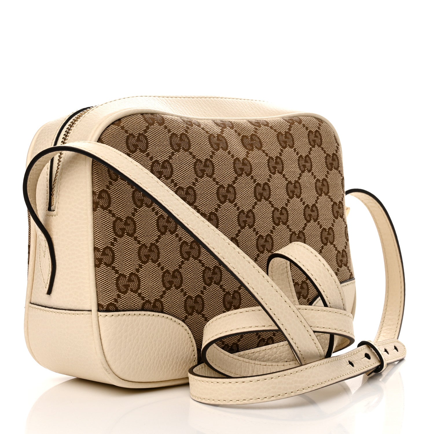 Gucci Monogram Dollar Calfskin Mini Bree Messenger Bag Beige Ebony Avoire 3 of 10