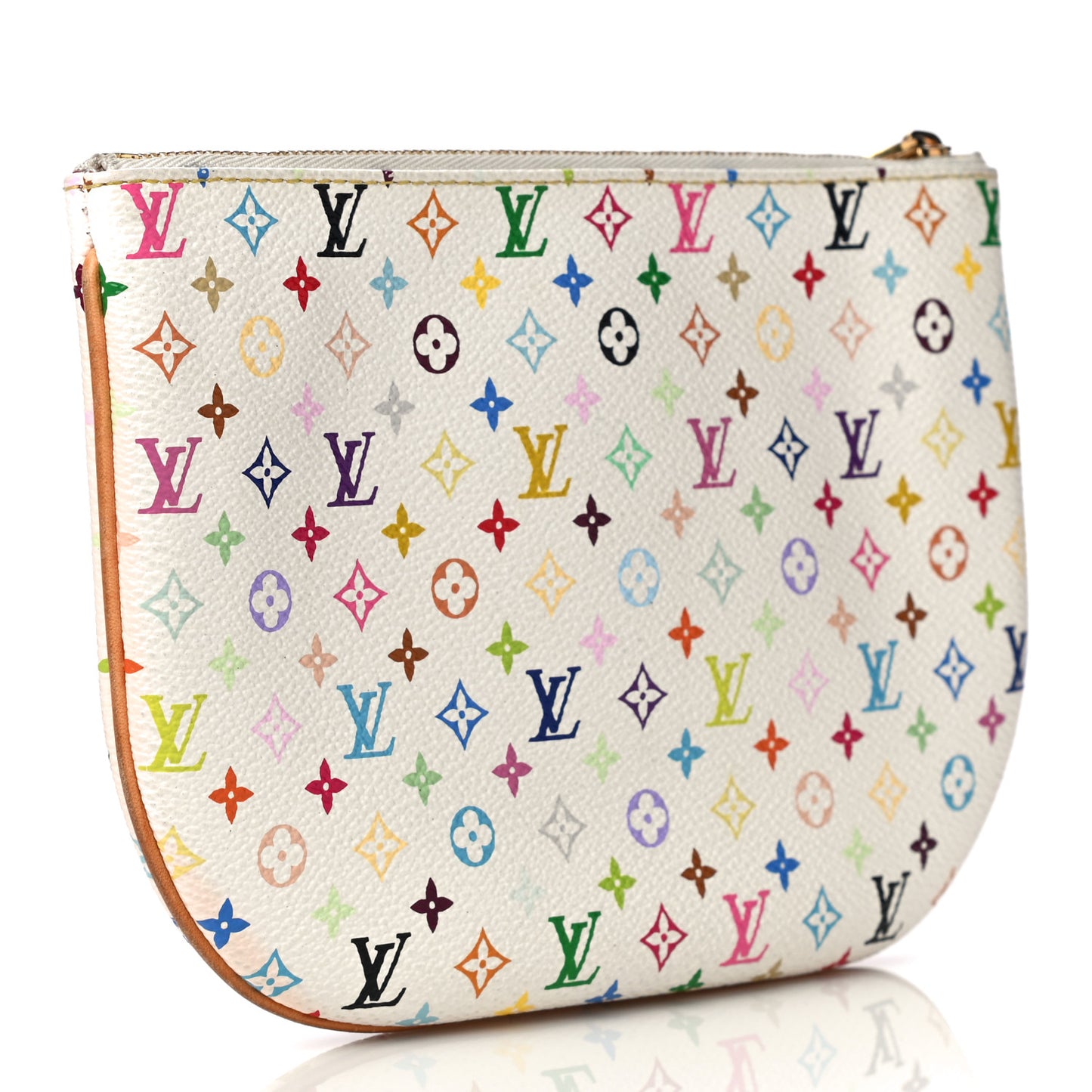 Monogram Multicolor Pochette Plate GM White