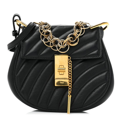 Chloe Calfskin Quilted Mini Drew Bijou Shoulder Bag Black 1 of 13