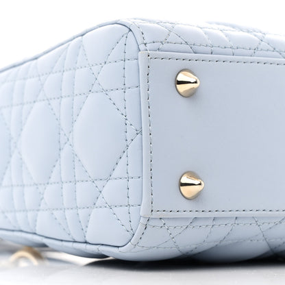 Christian Dior Lambskin Cannage Small Lady Dior Light Blue 9 of 10