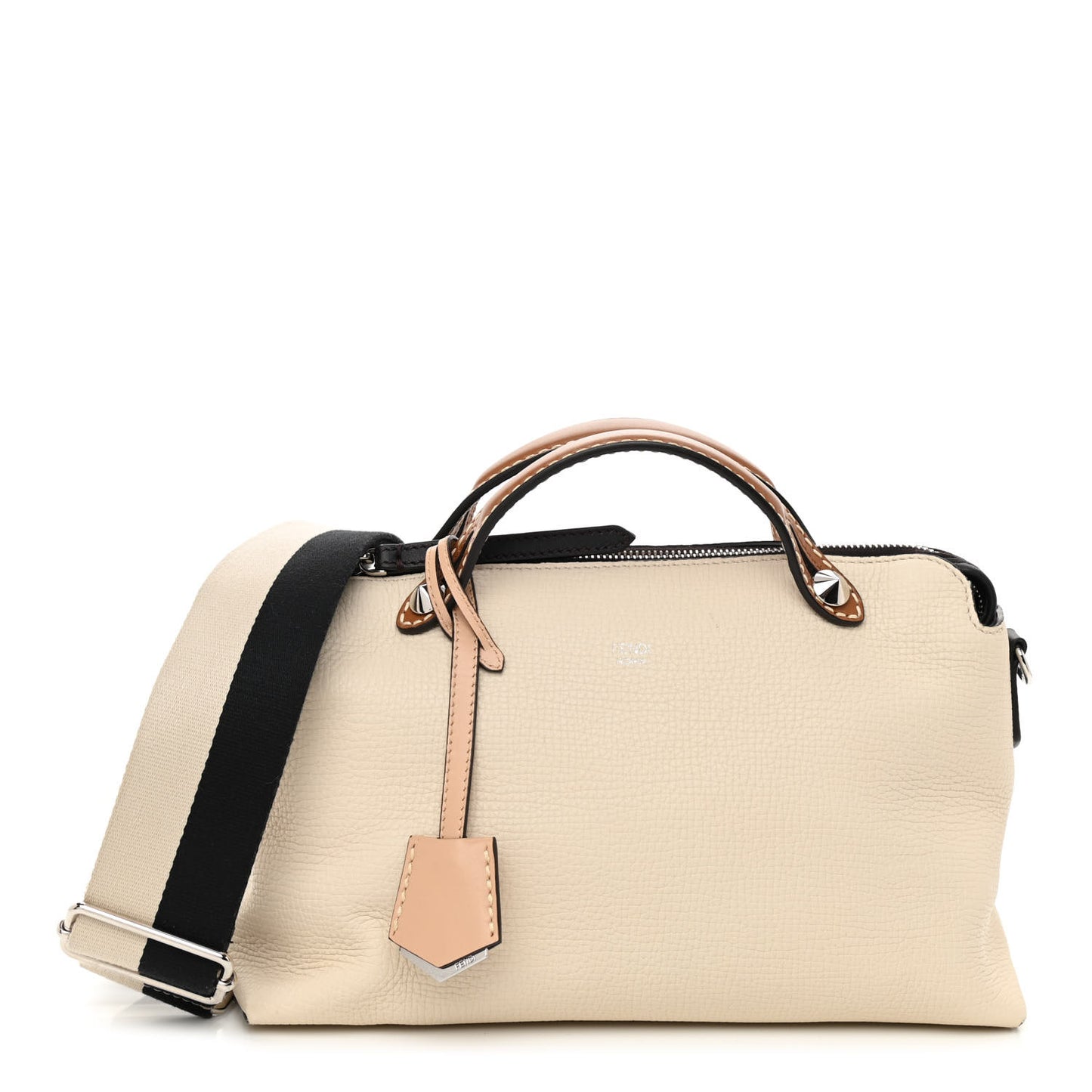 Vitello Sierra Morfeus Dolce Striped Strap Medium By The Way Boston Bag Camelia Ebano Multicolor