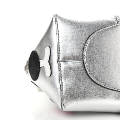 Gucci Metallic Calfskin Glitter Childrens Rabbit Top Handle Bag Silver 8 of 10