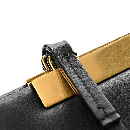 Celine Smooth Calfskin Medium Clasp Shoulder Bag Black 11 of 14