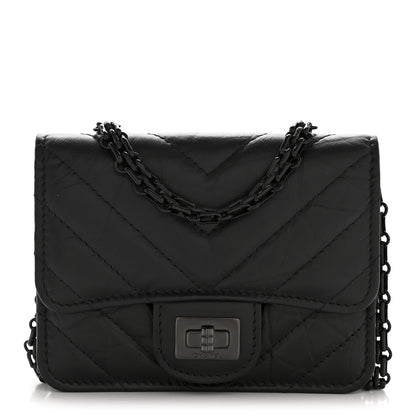 Chanel Aged Calfskin Chevron Quilted Reissue Belt Bag So Black 1 of 11