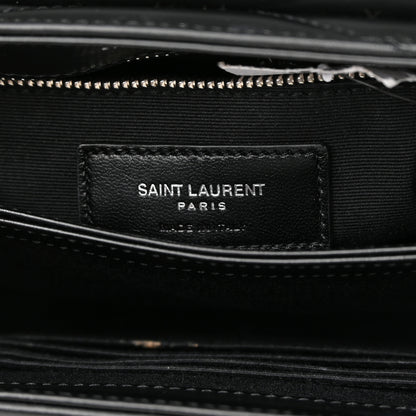 Saint Laurent Calfskin Y Quilted Monogram Toy Loulou Crossbody Bag Black 6 of 13
