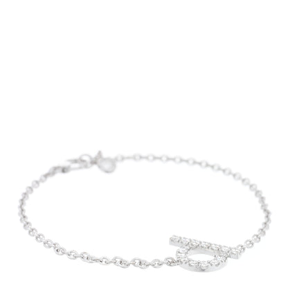 Hermes 18K White Gold Diamond Finesse Bracelet SH 1 of 3