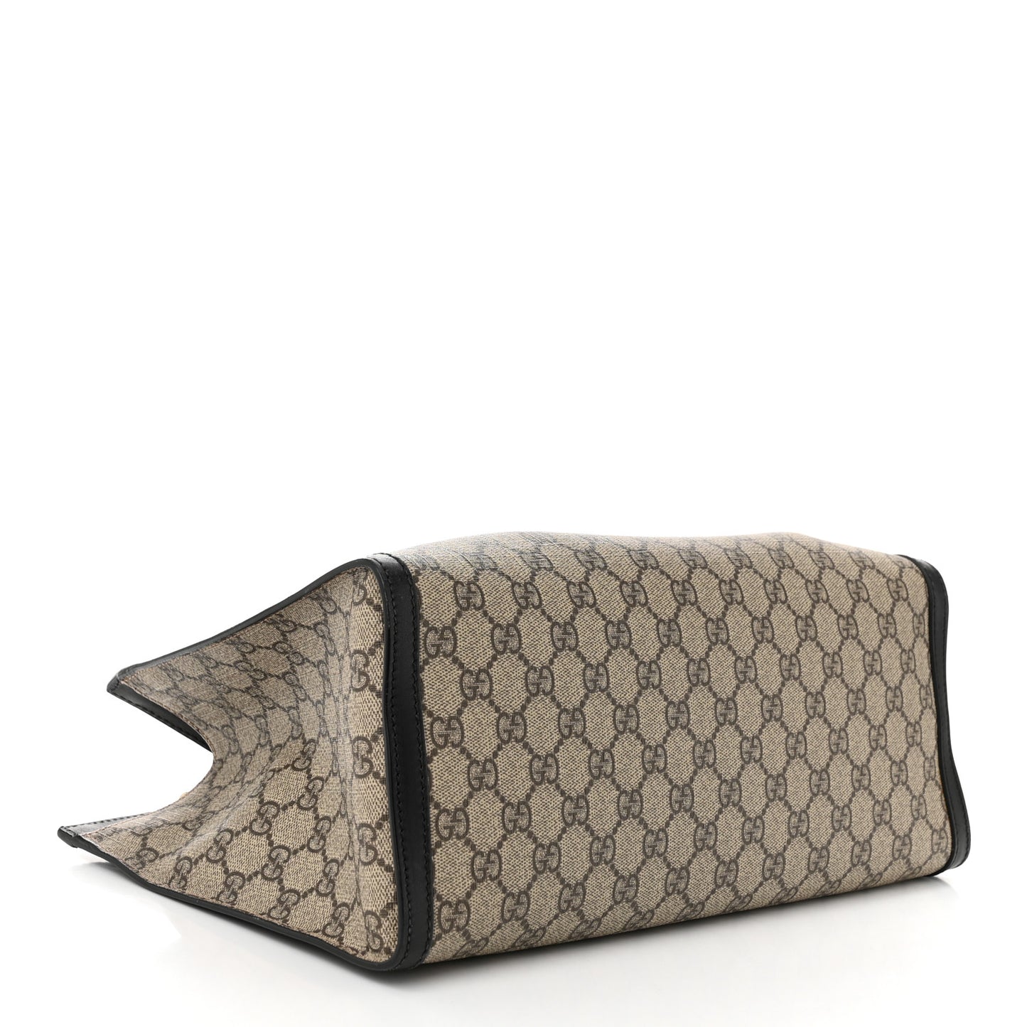 GG Supreme Monogram Medium Padlock Tote Black