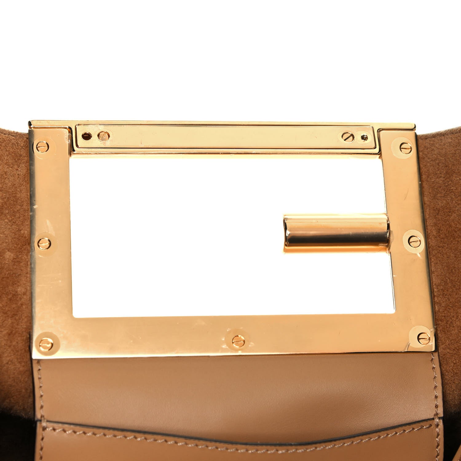 Fendi Vitello King Medium Fendi Way Tote Miele Scuro 14 of 15