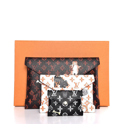 Louis Vuitton Catogram Kirigami Pochette Set Marron White Black 9 of 9