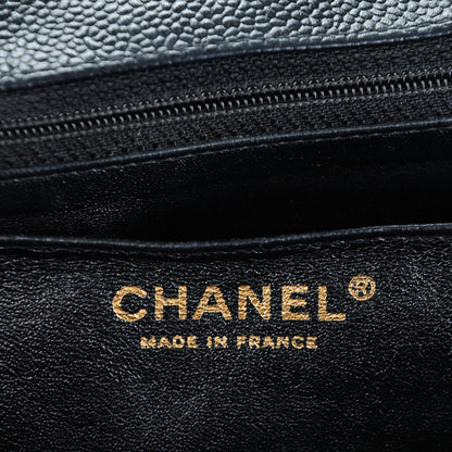 Chanel Caviar Quilted Jumbo Single Flap Black 7 of 8
