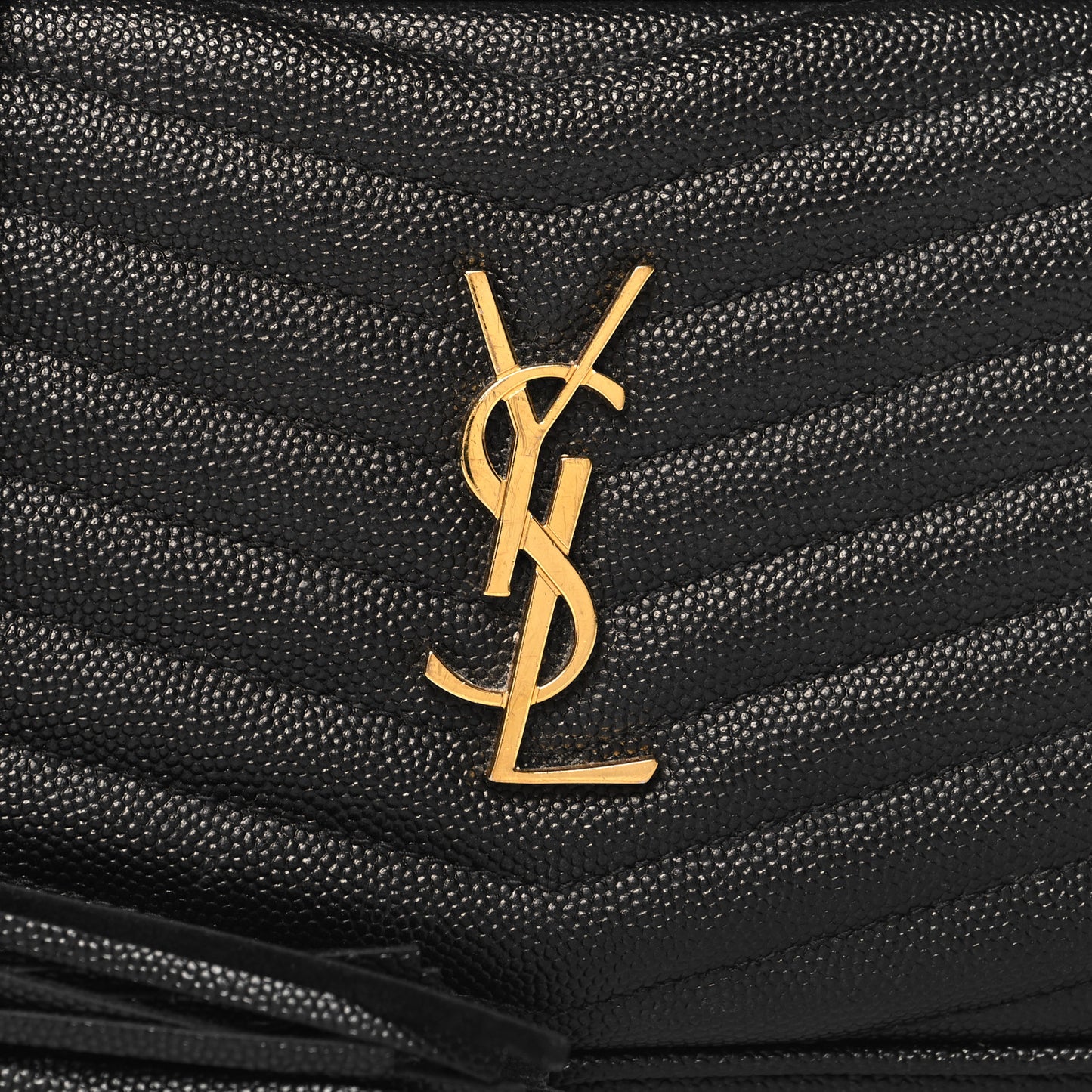 Grain De Poudre Matelasse Monogram Mini Lou Camera Bag Black