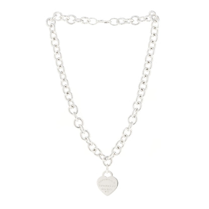 Tiffany Sterling Silver Return to Tiffany Heart Tag Pendant Necklace 3 of 5