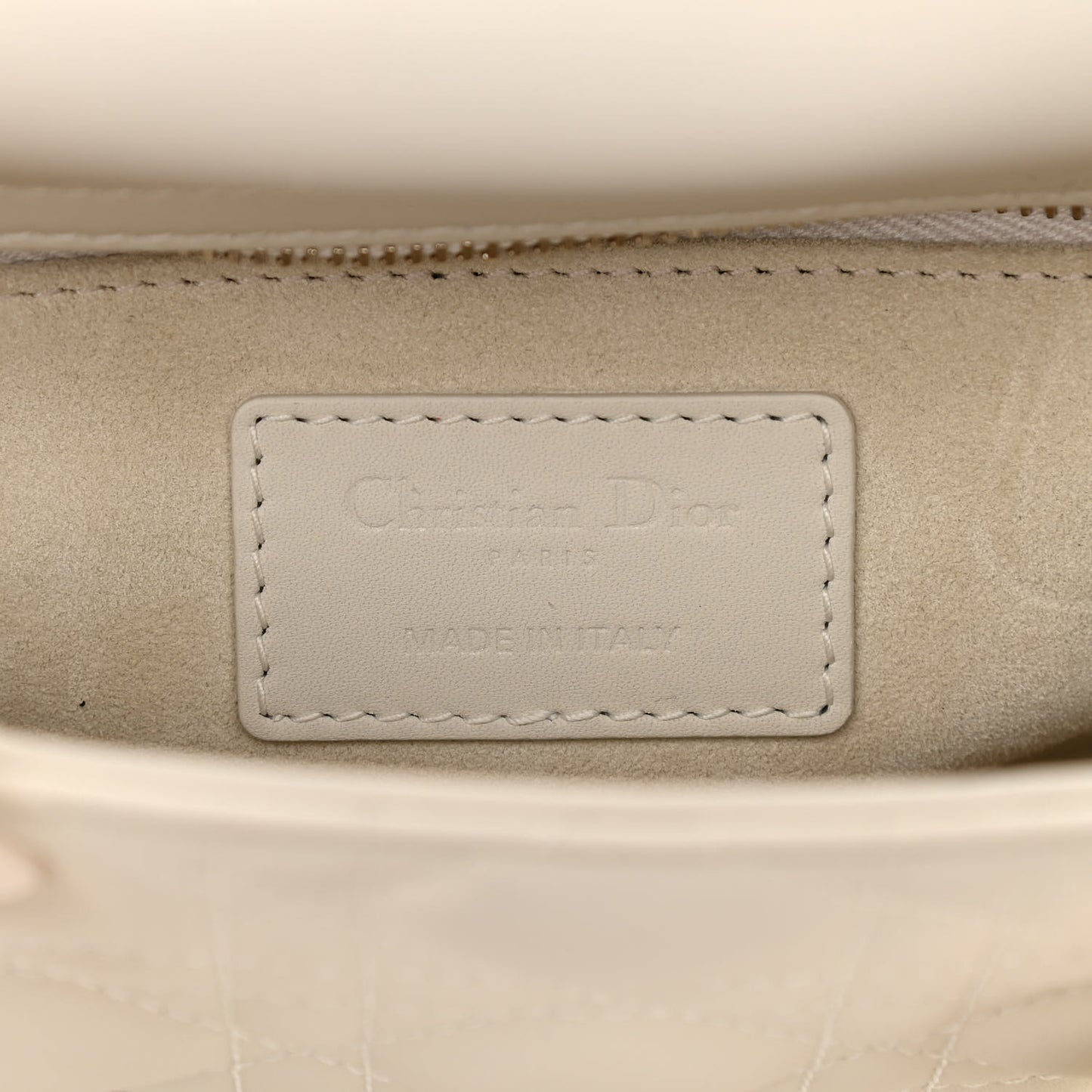 Ultra Matte Calfskin Cannage Mini Lady Dior White